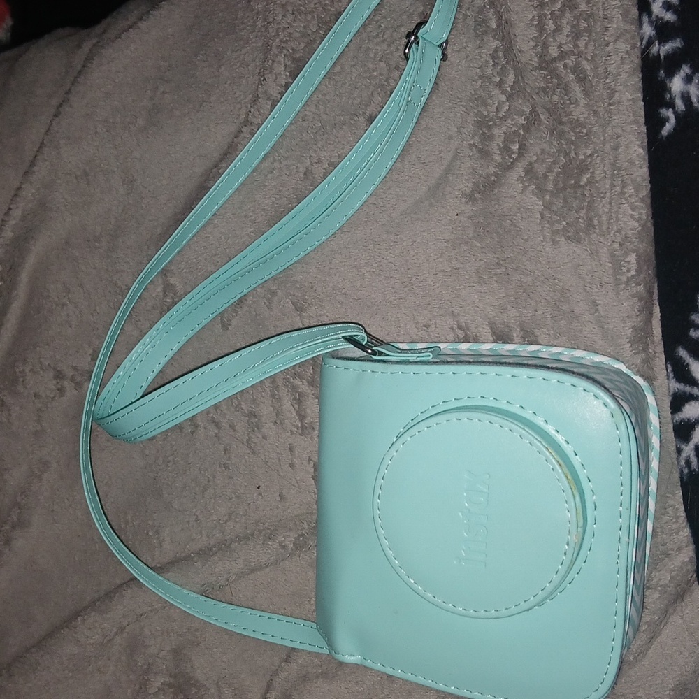 Teal Instax Mini FUJIFLIM Camera & Case
